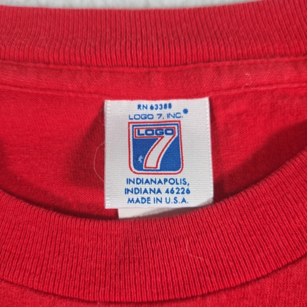 VINTAGE Nebraska‎ Cornhuskers T Shirt Medium Crewneck Single-Stitch 7 Logo Tag - Picture 4 of 9